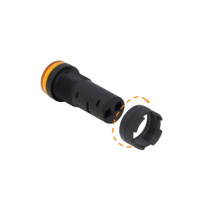 Naranjo LuzPiloto LED 220VAC 14mm-diametro 19mm-cabeza 45mm-altura