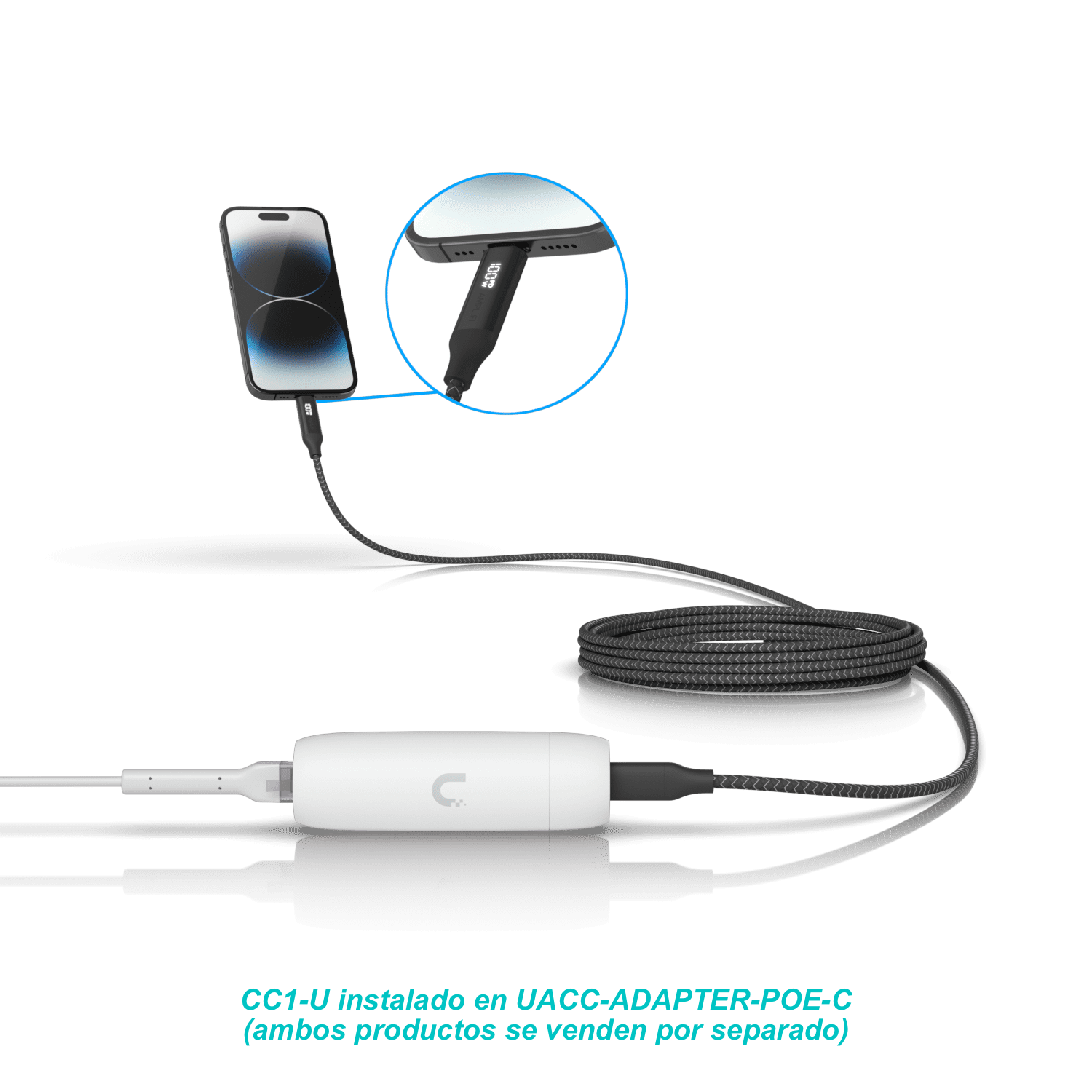 UBIQUITI 1mt USB-C-Macho a USB-C-Macho 100W Indicador de Pontecia