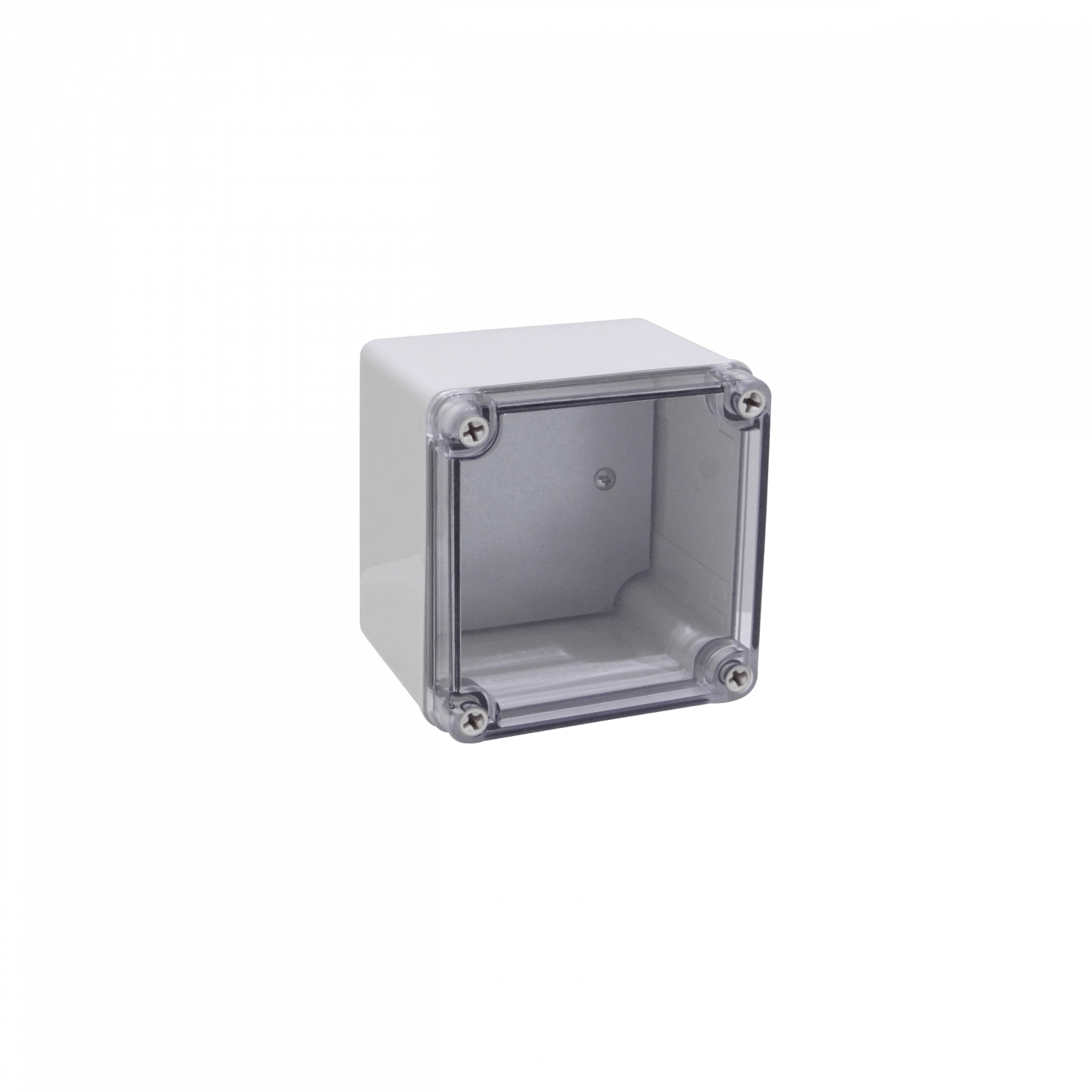 TIBOX 125x125x100mm Caja ABS IP66 Tapa-Transparente c/Placa-Aluminio