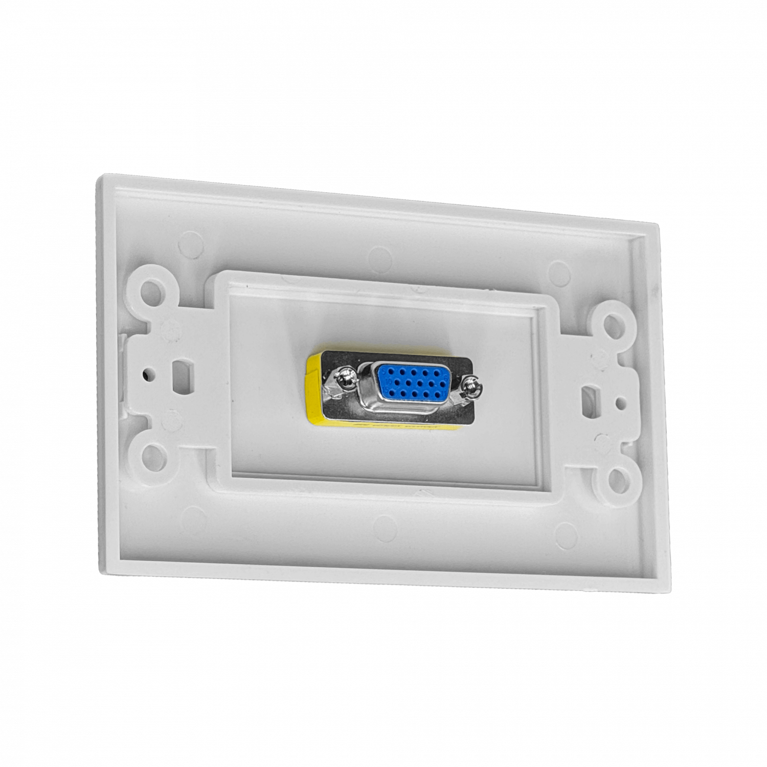 Blanco VGA Conector H-H Faceplate WPHD15FF-Plastico 70x114mm - Imagen 2