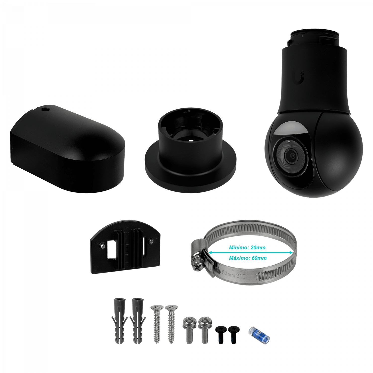 UBIQUITI Negro PTZ 4MP 20m 100/350° 1-100 2x CamaraIP req-PoE-at