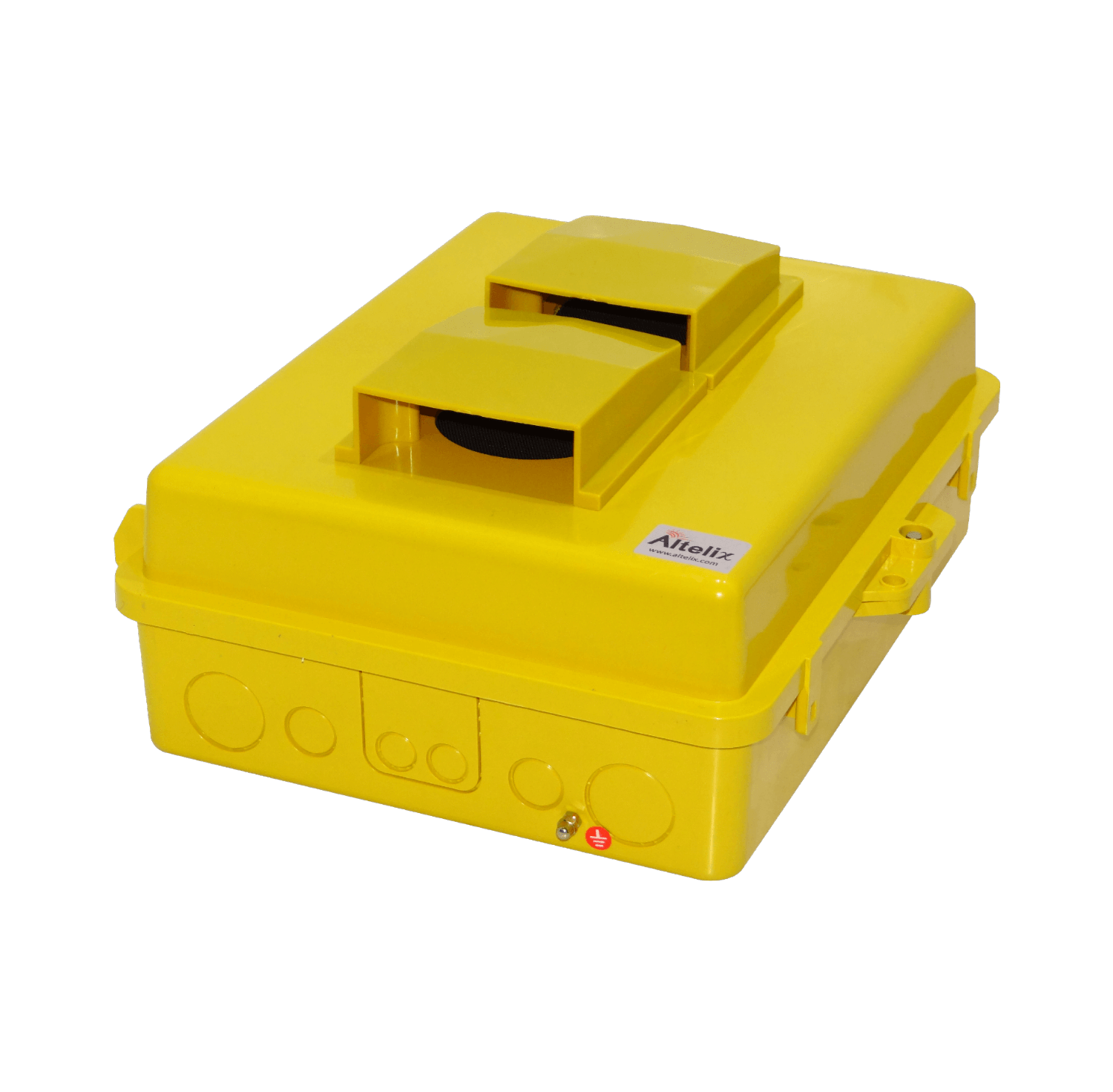 ALTELIX Ventilada Amarilla 355x280x127mm IP55 Caja Exteri NEMA3 PC+ABS - Imagen 3