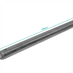 3/8pulgadas x3mt Hilo Sinfin Zinc 300cm Esparrago 9,53mm Barra Hilada