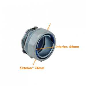 Metalico 63mm Prensa Estopa para Flexible Aislacion IP65