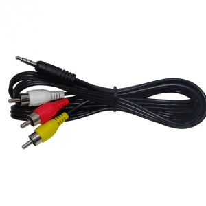 3,5mm-M 3-RCA-M 1mt Macho-Macho Cable Audio-Video Plug-RCA Phone-1/8