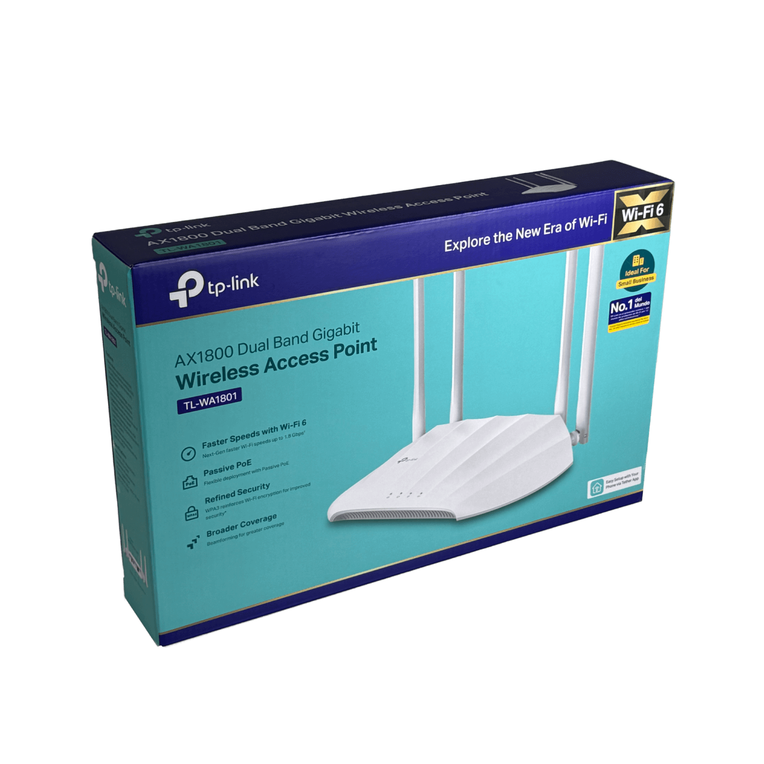 TP-LINK WiFi6 4-Ant-Fijas 1-1000 AX1800 1201/574 5/2,4GHz Access Point - Imagen 5