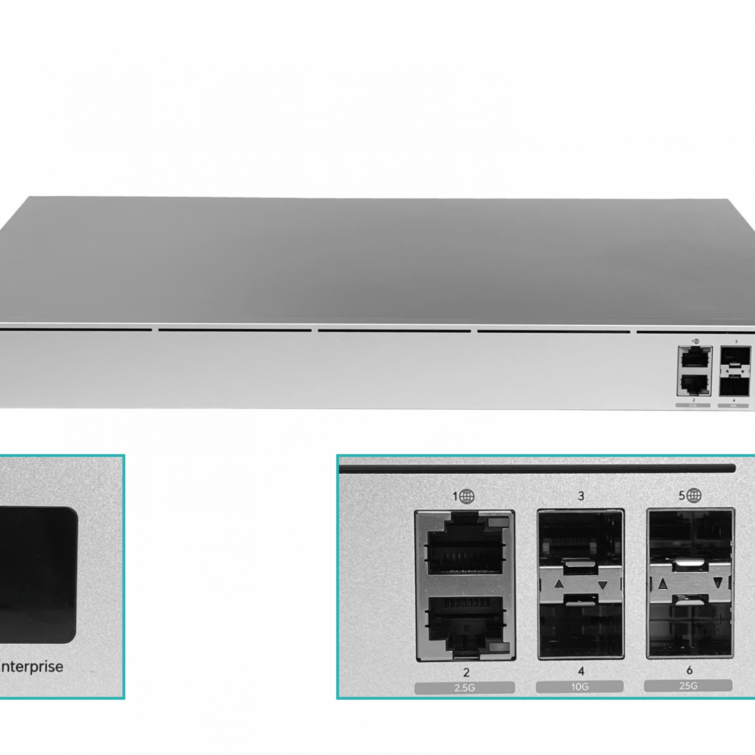 UBIQUITI 2-2500 2-SFP+ 2-SFP28 UniFi Gateway Enterprise Rack 2-220VAC - Imagen 2