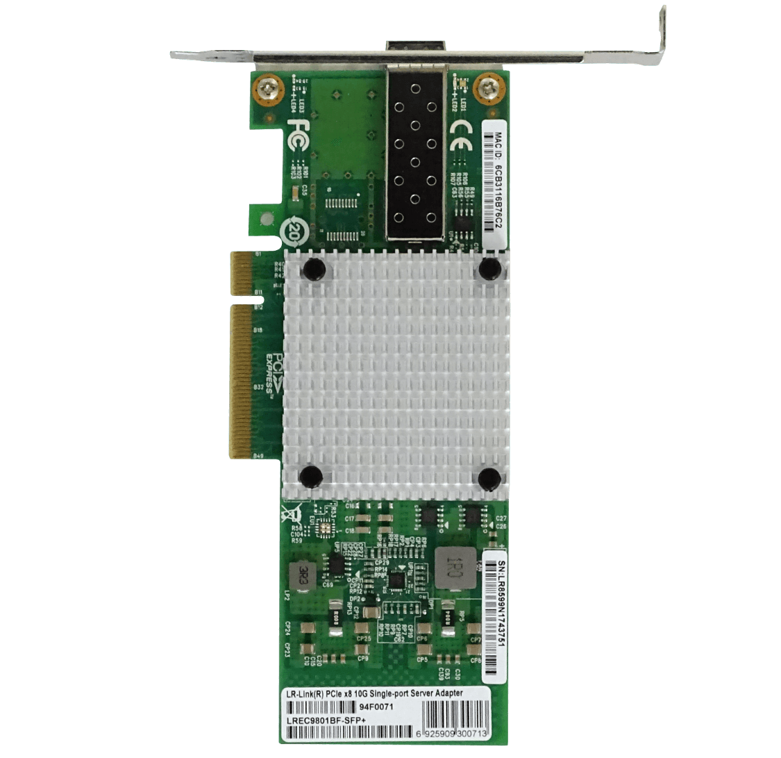 LRLINK PCIe-x8 1-SFP+10G NIC LREC9801BF Tarjeta Intel82599 p/Servidor - Imagen 2