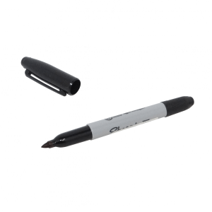 SHARPIE Twin Tip Negro Permanente Marcador Plumon unidad 1805635