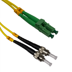2mt SM LC/APC-ST/UPC MonoModo SM Duplex Jumper Cable Fibra 3.0mm 9/125