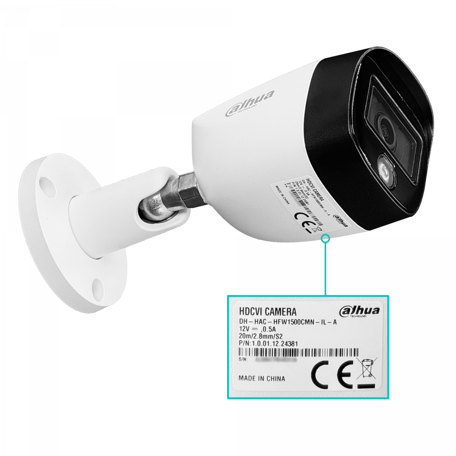DAHUA Bala 5mp fijo-2,8mm HDCVI Audio Camara Analoga IR20m 16:9 IP67 - Imagen 2