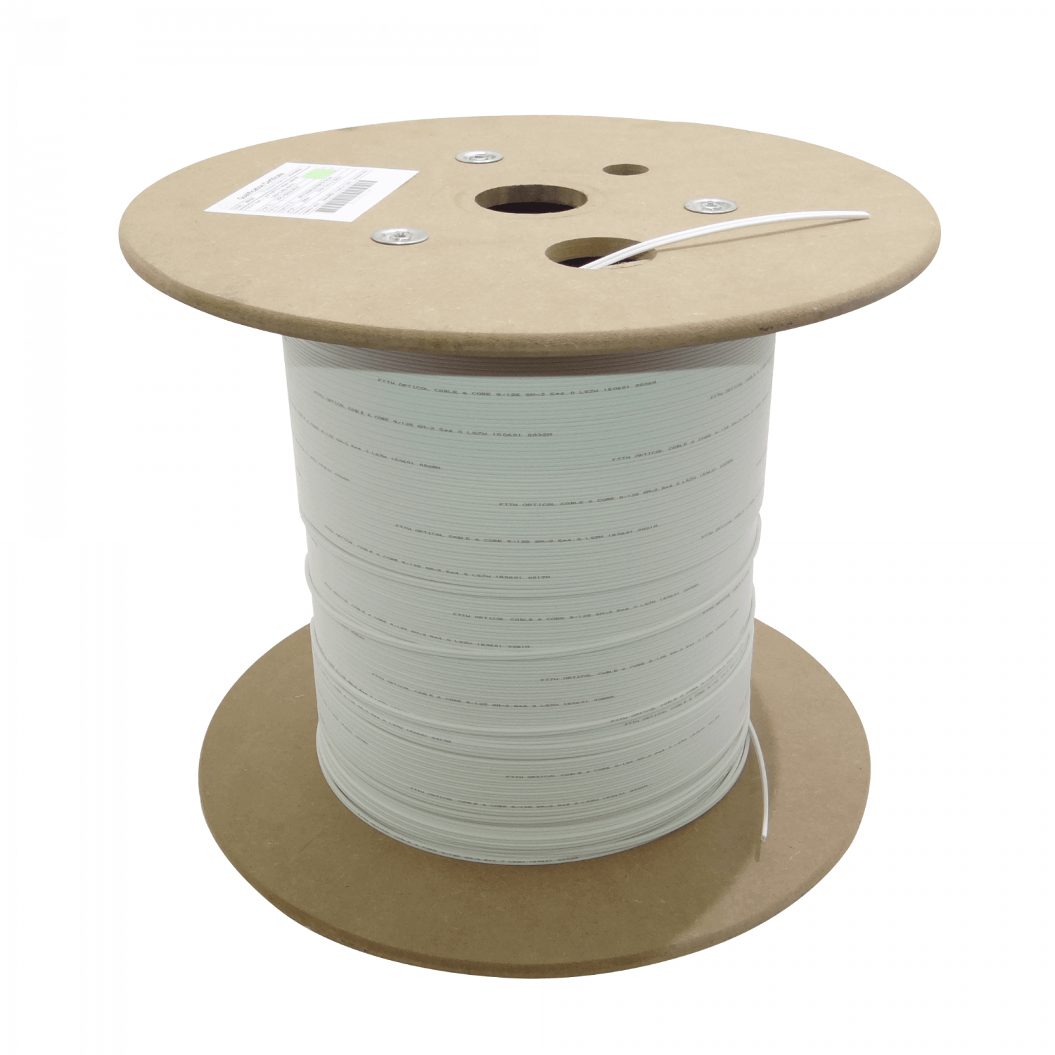 2-Fibras-G652D Blanca 500m DropCable Ext. FTTH SM LSZH 3x2mm - Imagen 2