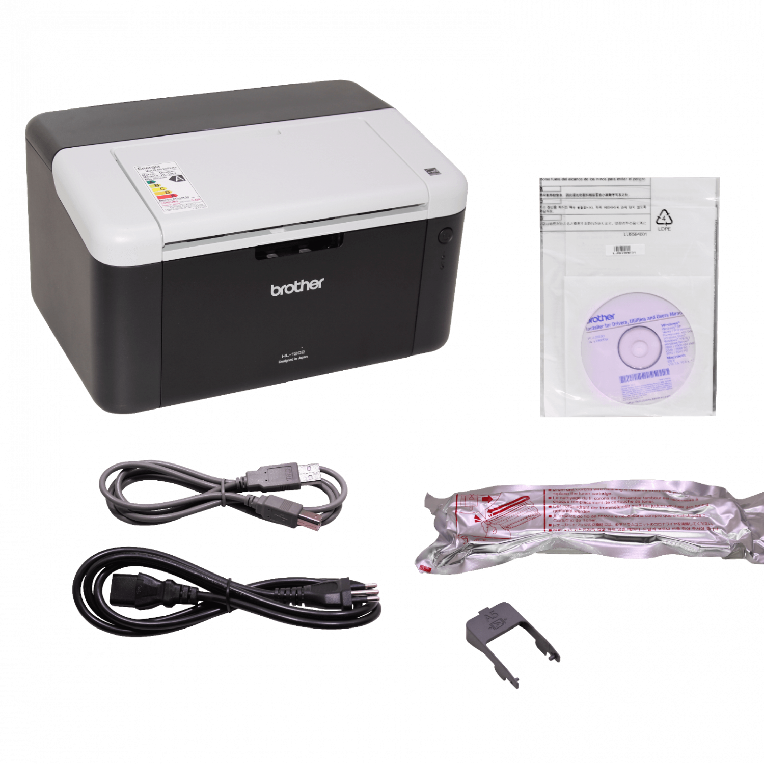 BROTHER solo-USB Impresora Laser 21ppm 2400x600dpi 150hoj Toner-TN1060 - Imagen 2