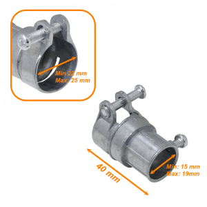1/2-Pulg Union EMT a Flexible Conduit Adaptador Metalico 15-19/22-25mm
