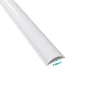 LINKCHIP 65x16mm 2mt 2,1mm-Tapa 1,4mm-Base PVC Canaleta de Piso Blanca