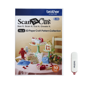 BROTHER No.4 Pendrive 50-Patrones 3D ScanNcut2 para Plotter Corte