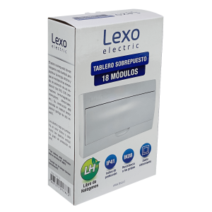 LEXO Tablero Sobreponer LSZH 18 Modulos Riel Din IP41 IK08 5399118