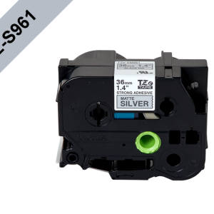 BROTHER 36mm Negro en Plateado-Mate Cinta 8mt p/PT-P900W PT-9700PC