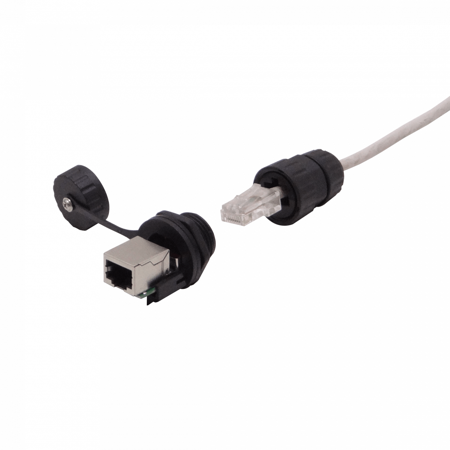 Copla y Cabeza RJ45 STP FTP Exterior M20 IP67 p/Caja Hembra-Hembra - Imagen 2