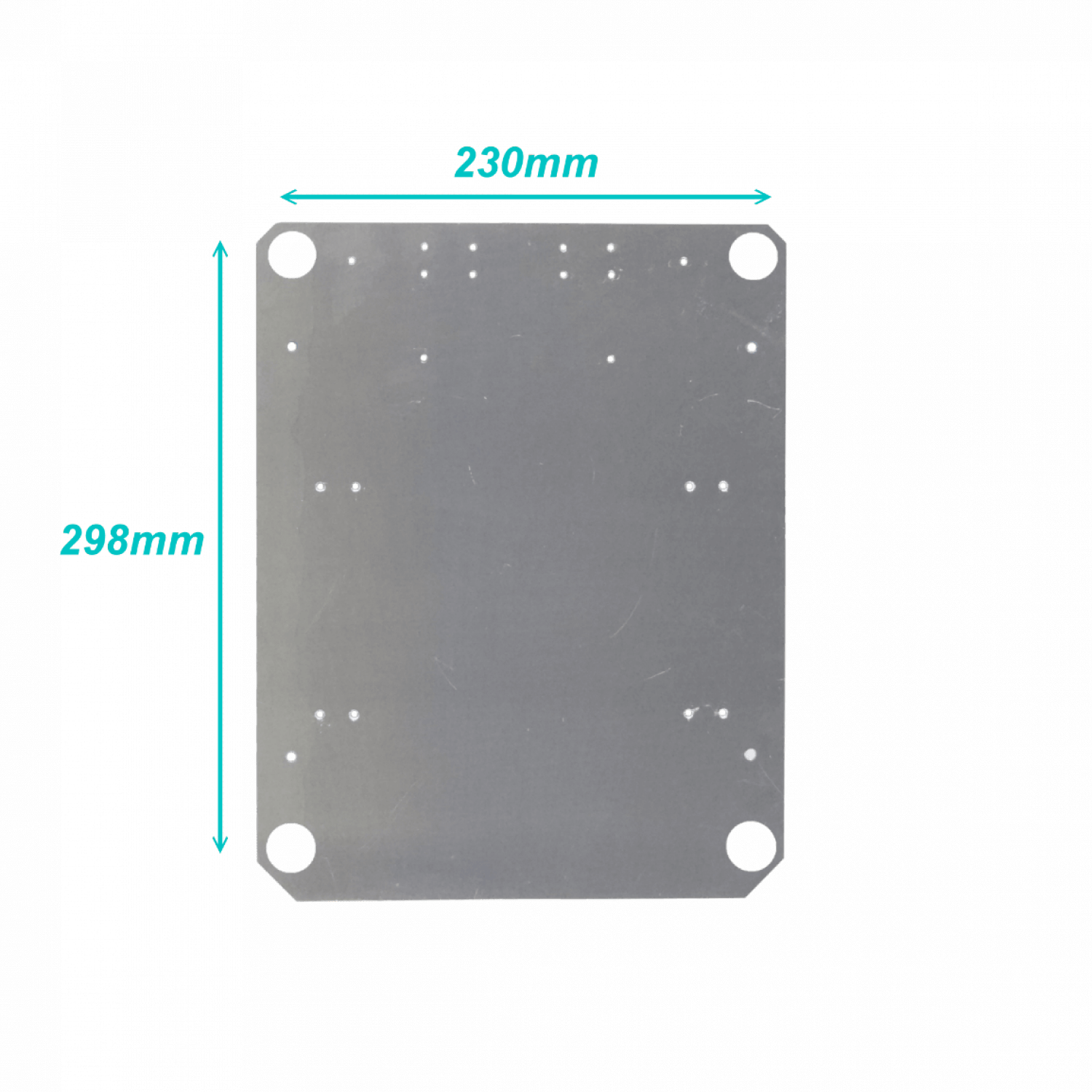 ALTELIX Placa Aluminio 2mm 230x298mm para Caja NP141105xx