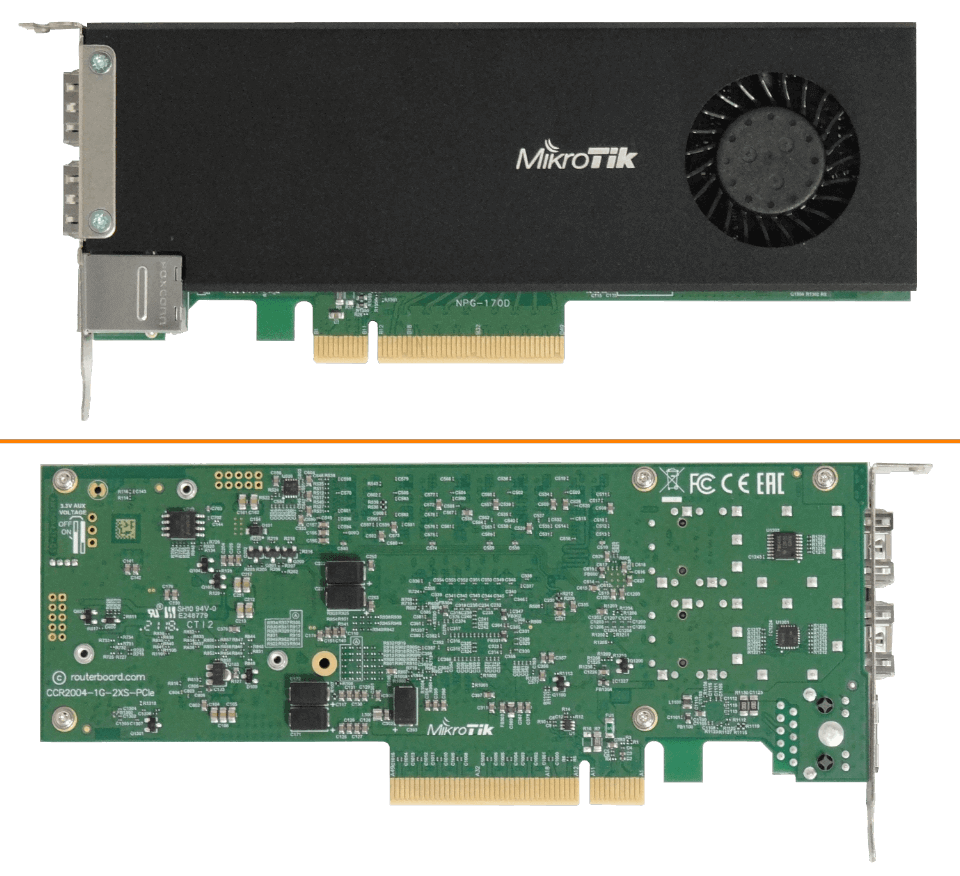 MIKROTIK PCIe-x8 2-SFP28-25G 1-MGMT Tarjeta NIC/CCR p/Servidor L6 - Imagen 4