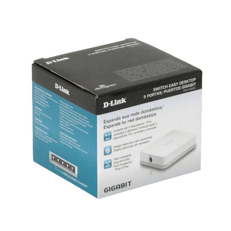 D-LINK 5-1000 Gigabit Switch Desktop no-Administrable no-Rack - Imagen 2