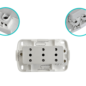 KALOP 3-Enchufes Sobrepuesto Blanco con-Tierra Tekna KS39673