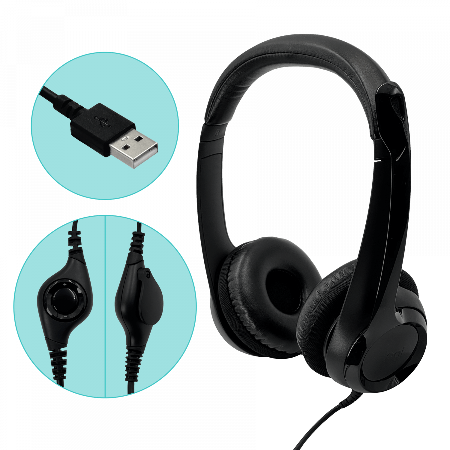LOGITECH Cintillo Estereo Microfono Control cable-2m USB-A 2.0 - Imagen 4