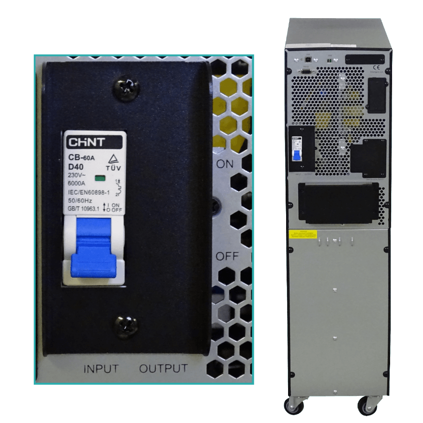 ENERSAFE 832WH 6KVA 6000W 0ms 16x9AH Expandibl-192VDC UPS Torre Online - Imagen 5