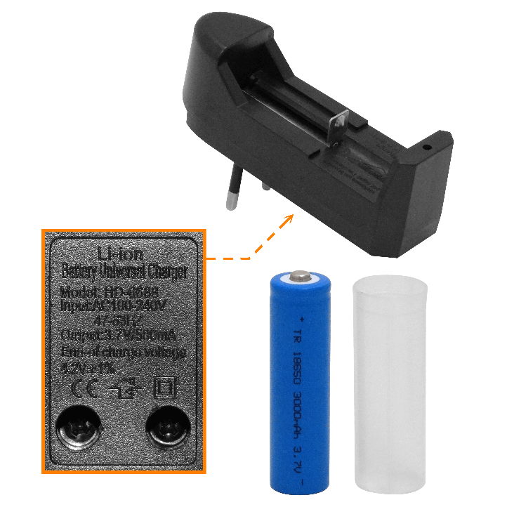 DM-L03 1-LED incluye cargador/4,2V y pila 18650 litio Linterna XML-T6