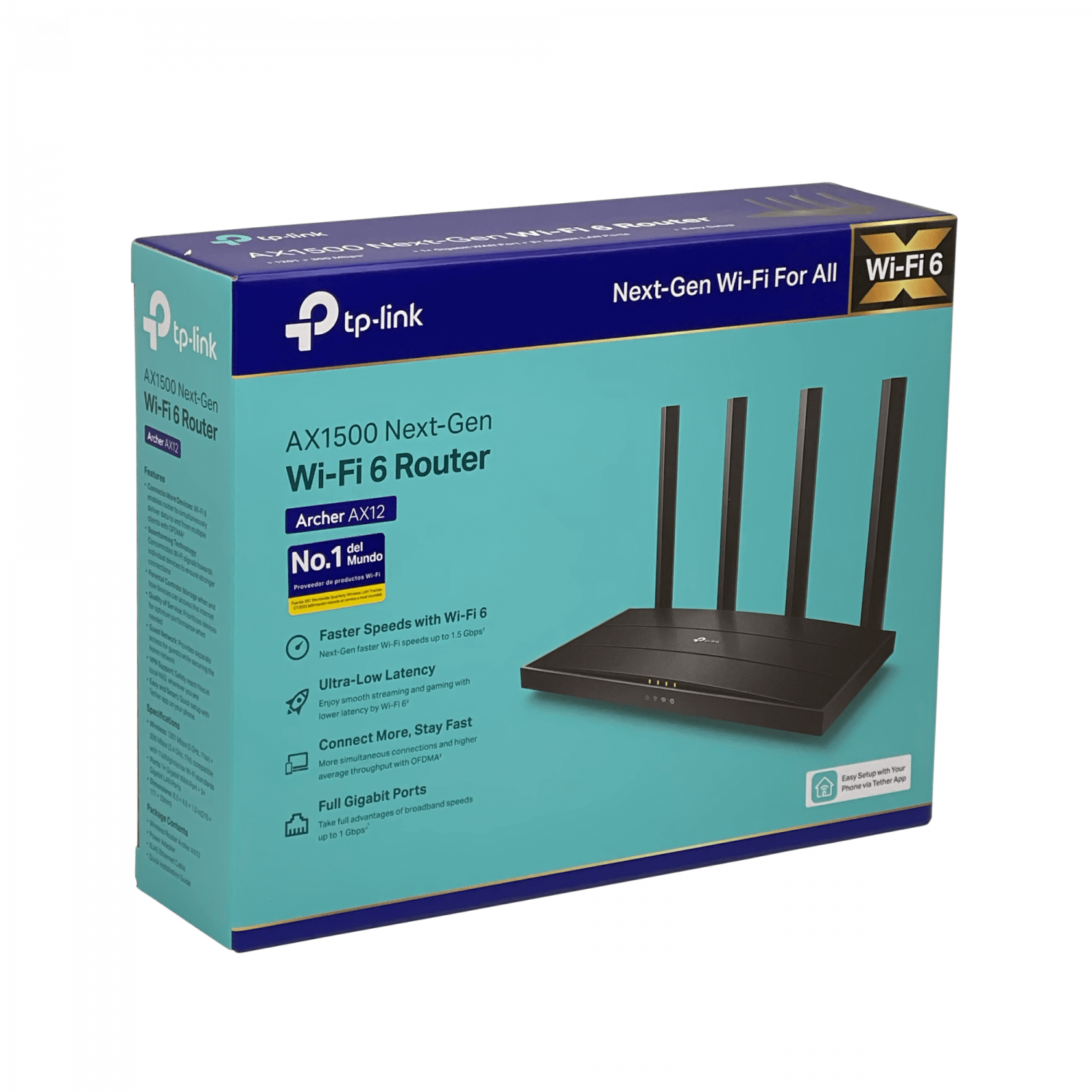 TP-LINK WiFi6 AX1500 5GHz+2,4GHz 1201+300mbps 4-ant-fijas 3-LAN 1-WAN - Imagen 2