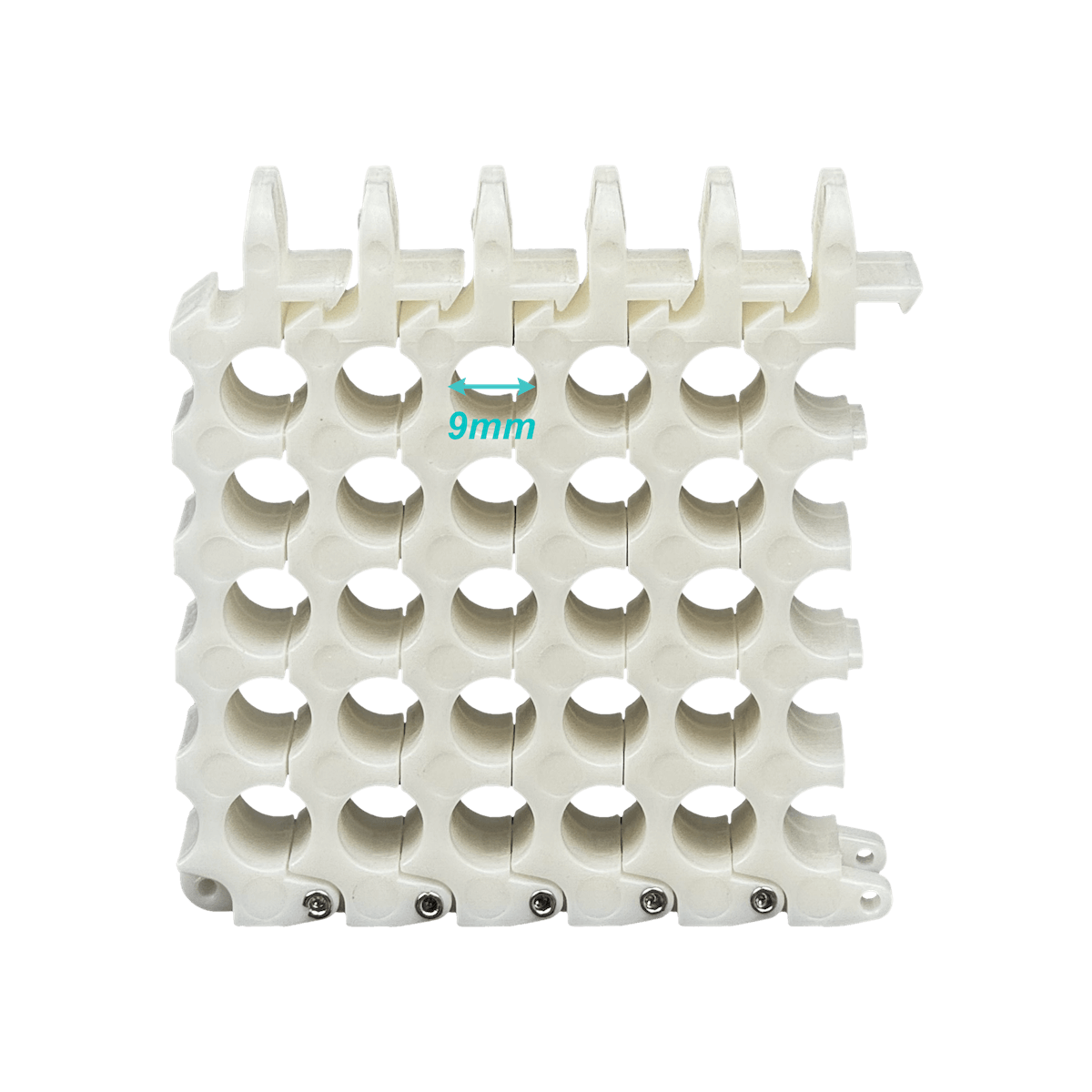 Peine para 5x5 25 Cables UTP/FTP max-9mm Ordenador Manojo Blanco 8x8cm