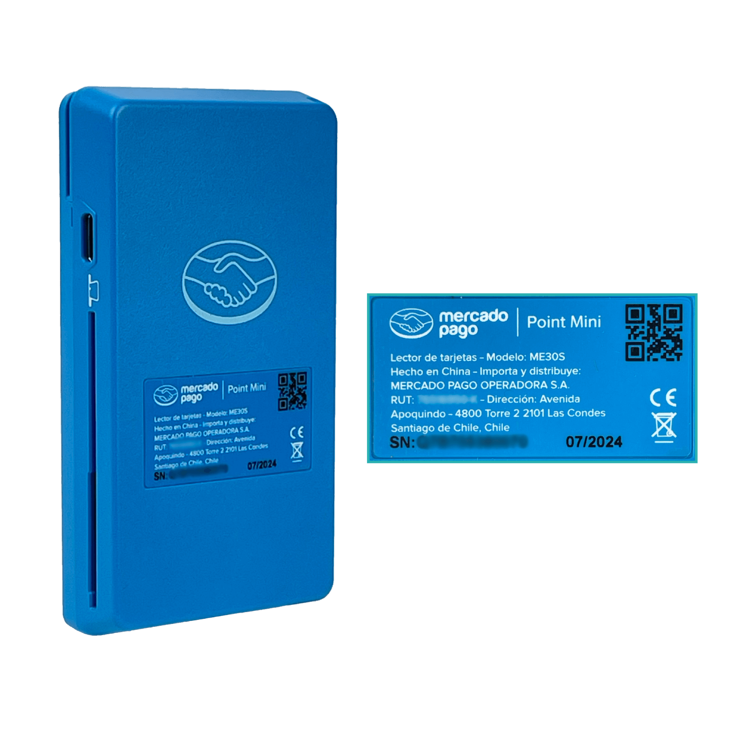 MERCADOPAGO Maquina Mini Pago Con Tarjeta BT Requiere Celular ME30S - Imagen 3
