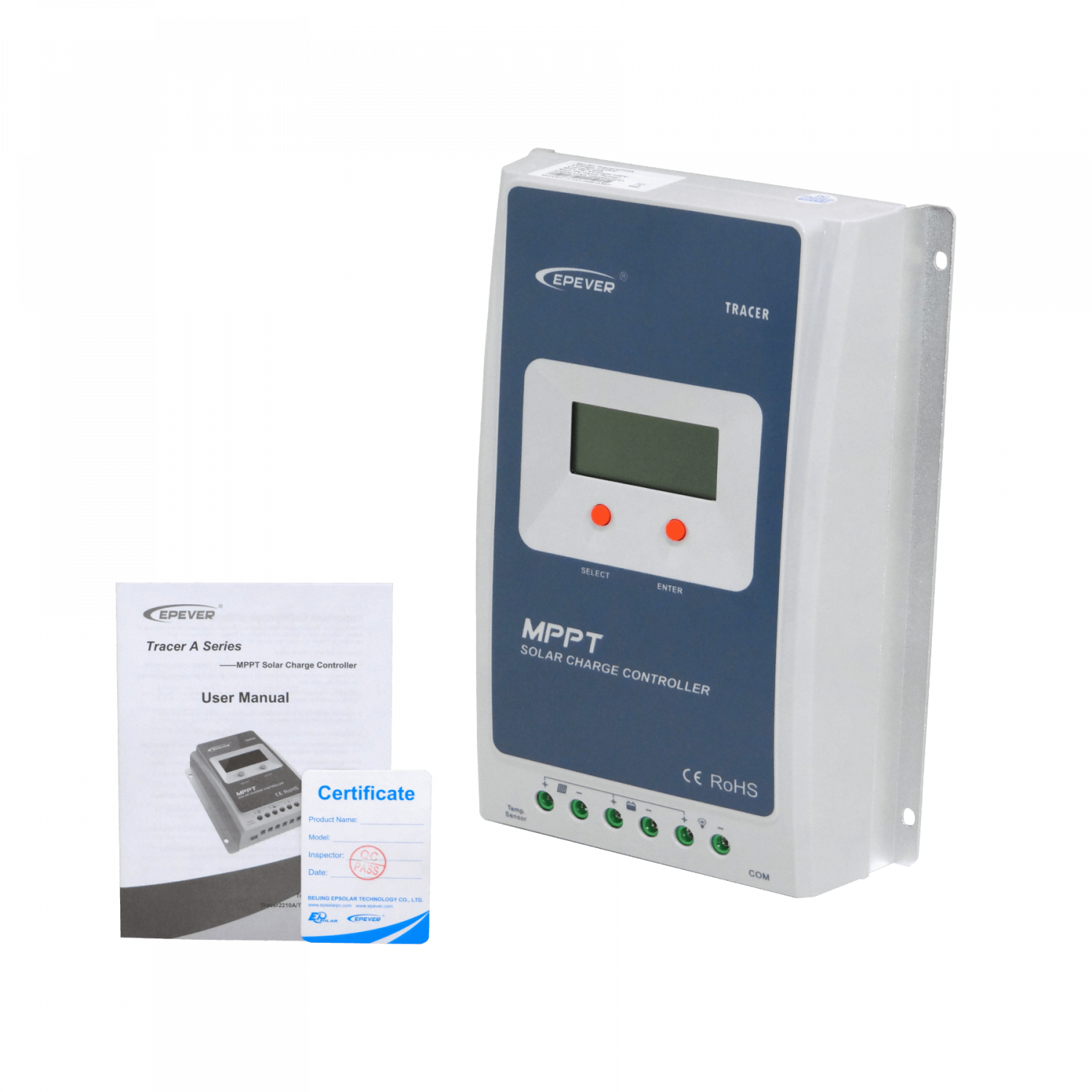 EPEVER 10A FV-100V IP30 1-RJ45-COM Regulador Carga 12V/24V MPPT Solar