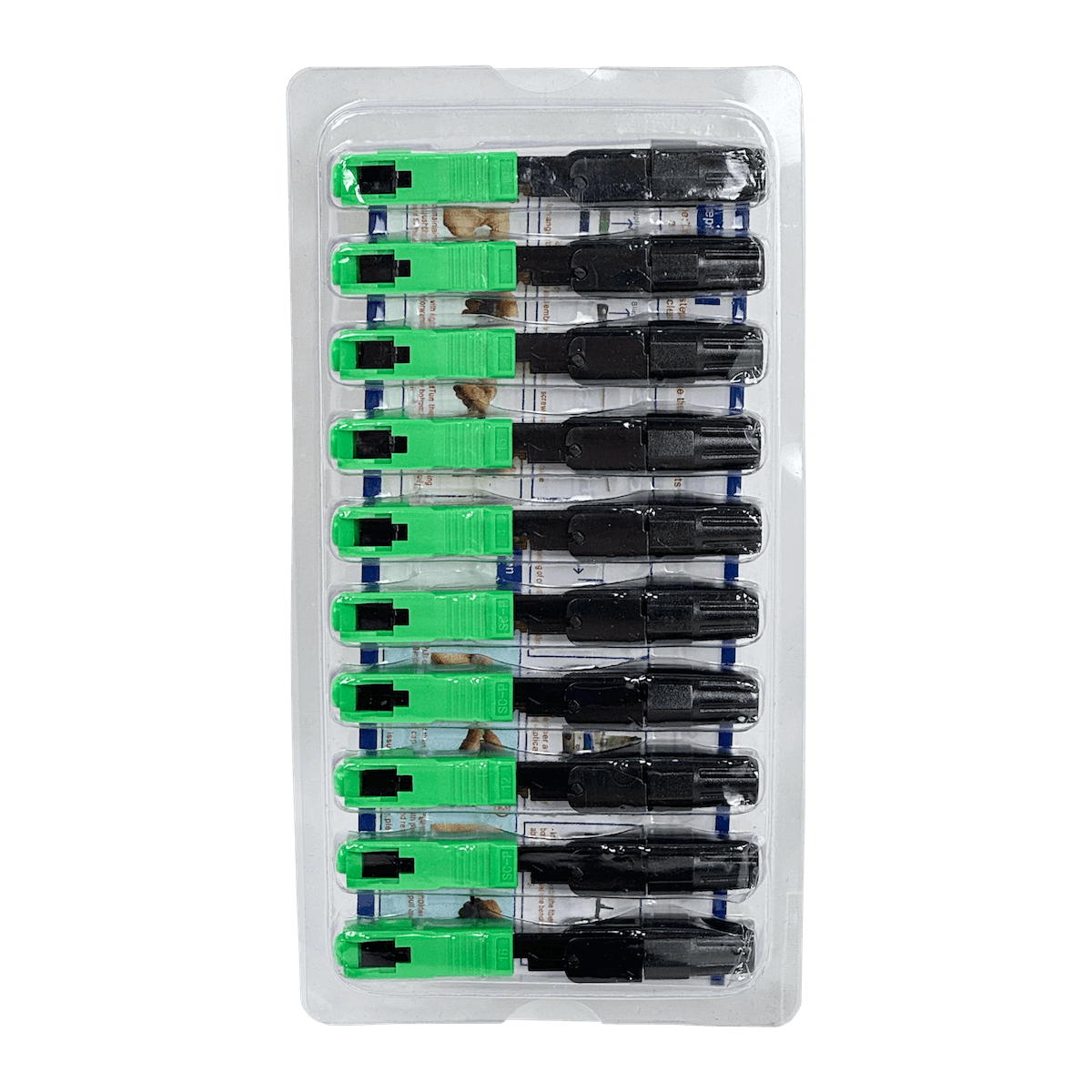 SC/APC Gu Pivote-Negro SM 10-unid Conectores Rapidos MonoModo G657A SX - Imagen 3