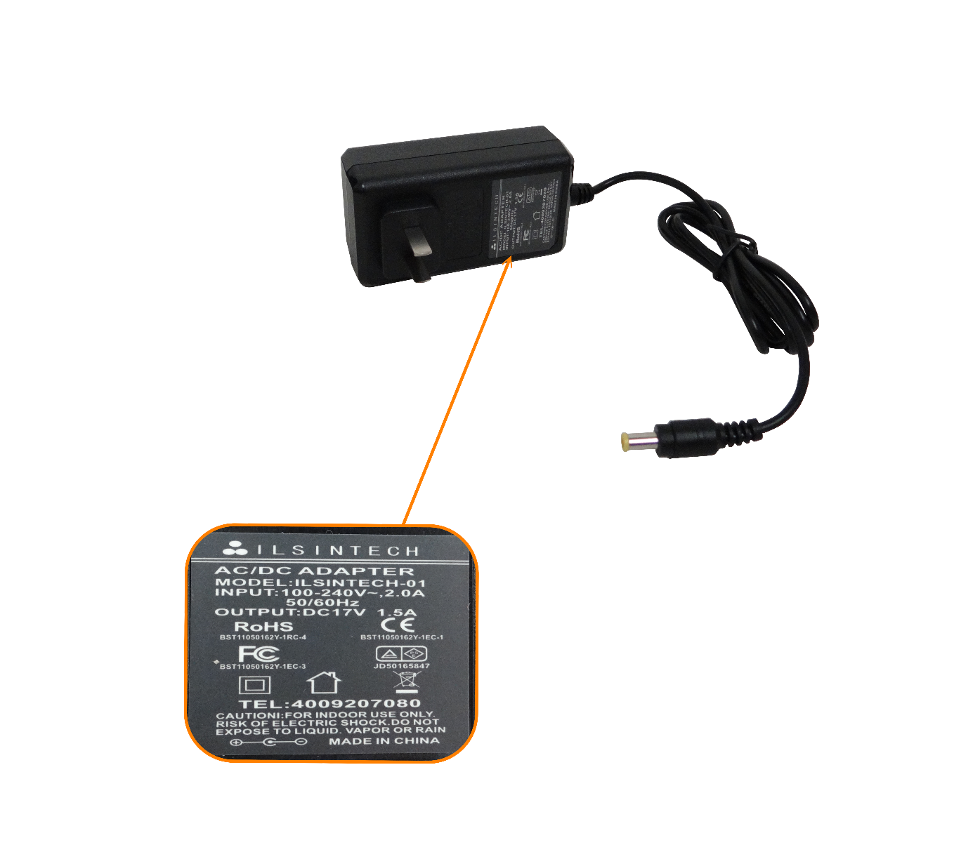 Fuente de Poder Repuesto para KF4A-7IN1 17VDC 1,5A req-Adaptamechin