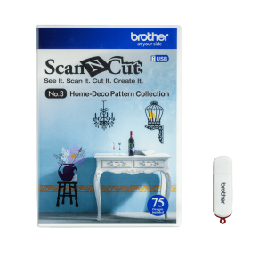 BROTHER No.3 Pendrive 75-Patrones Deco Hogar ScanNcut2 p/Plotter Corte