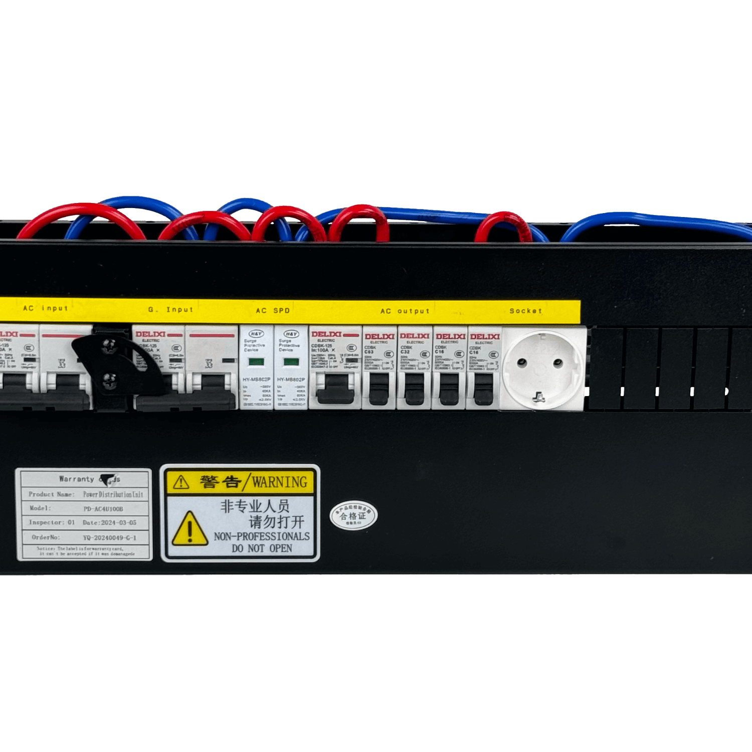 100A 1-Fase Sistema de Transferencia Manual 4-out 1-Schuko Rack 4U - Imagen 4