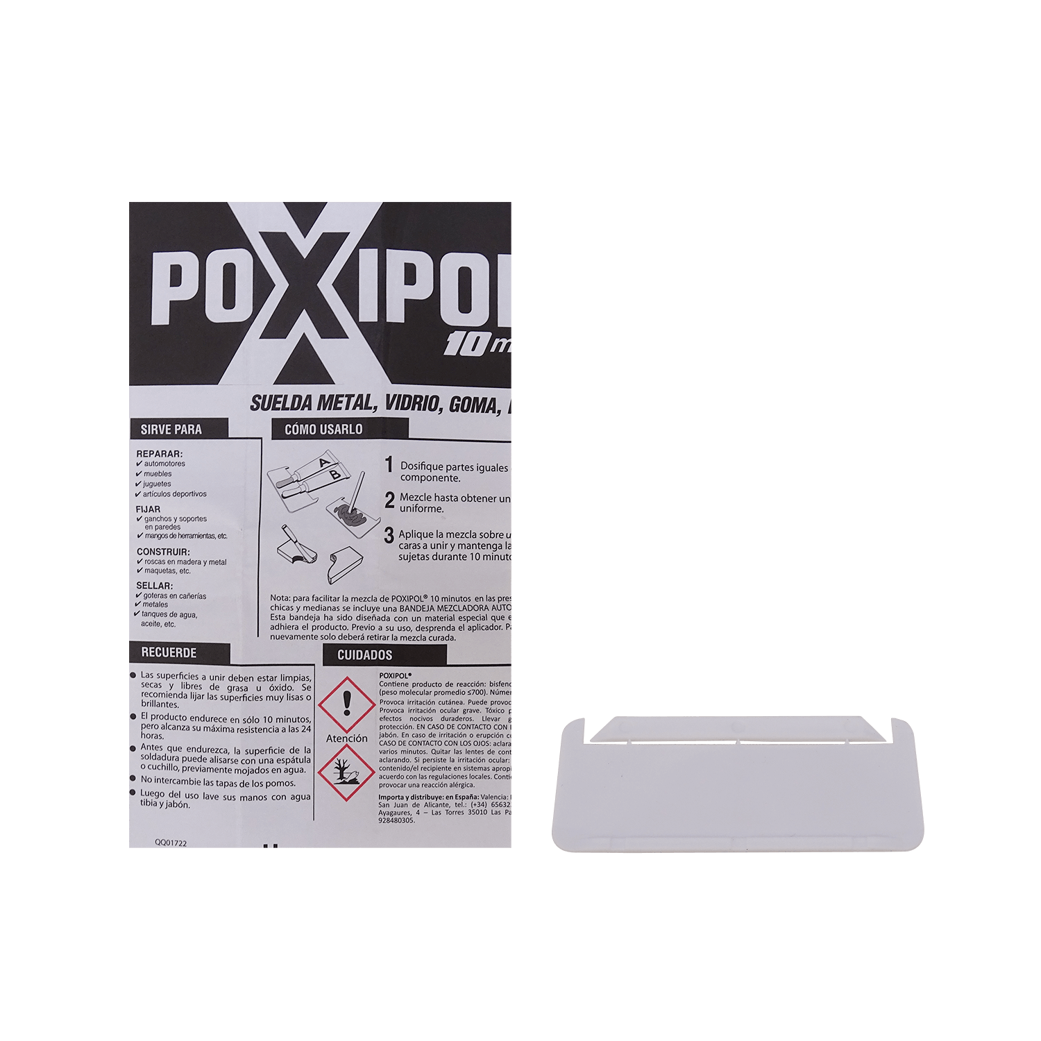 POXIPOL Pegamento Epoxico soldadura plastica 10-minutos 2-Tubos - Imagen 2