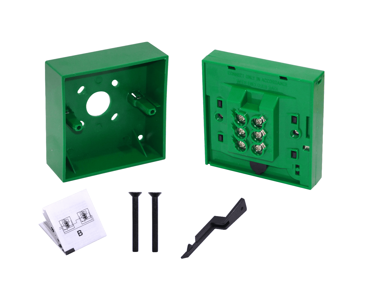 ZK Boton Emergencia Verde Door Release 87x87x51mm 6-pin ZKABK-900A - Imagen 4