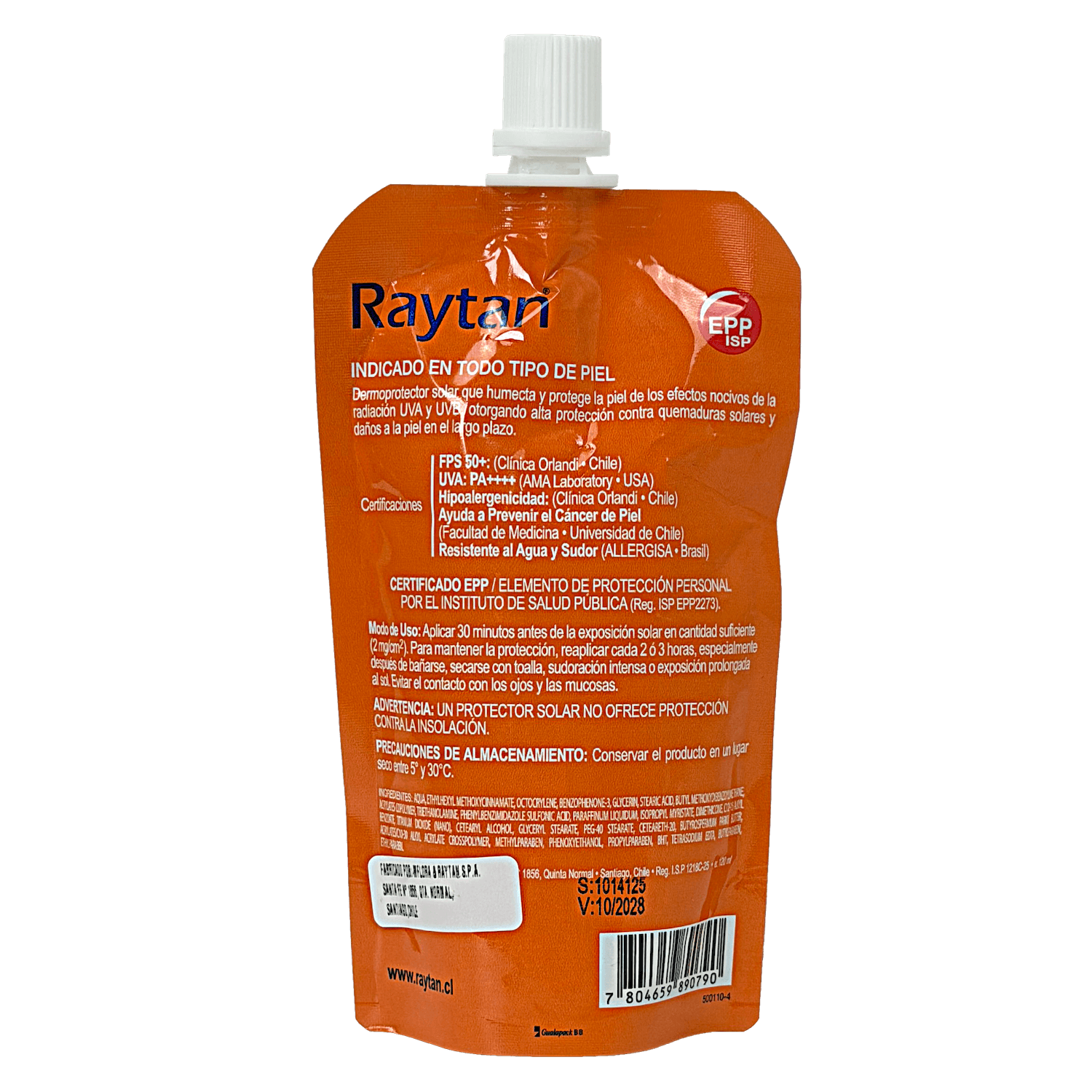 RAYTAN Protector Solar 120ml FPS 50+ UVA/UVB Bloqueador Profesional - Imagen 2