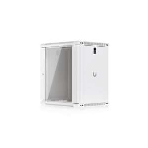 UBIQUITI Blanco 12U 45cm-Fondo Puerta-Vidrio Gabinete Rack Pared Muro