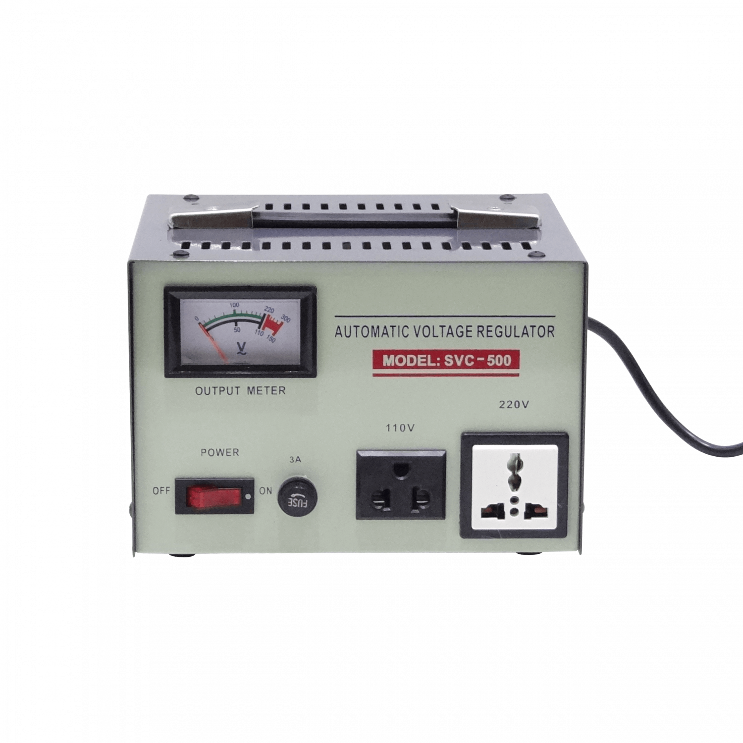 500VA AVR Regulador Tension 300W 160-250VAC Salida-220V y Salida-110V