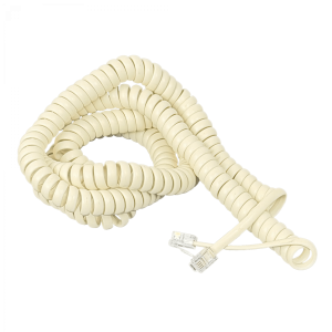 MACROTEL RJ9 M-M 7,5mt Cable Auricular Espiral 4P4C-7,7mm Marfil Beige
