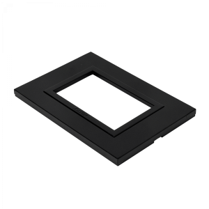 KALOP Placa Negro Zen 3-Puestos Basica Tapa 3-Modulo 128x89mm KS41511