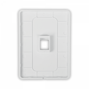 UI 1-unidad Blanco 1-Keystone Vertical Faceplate Pintable 118x88mm