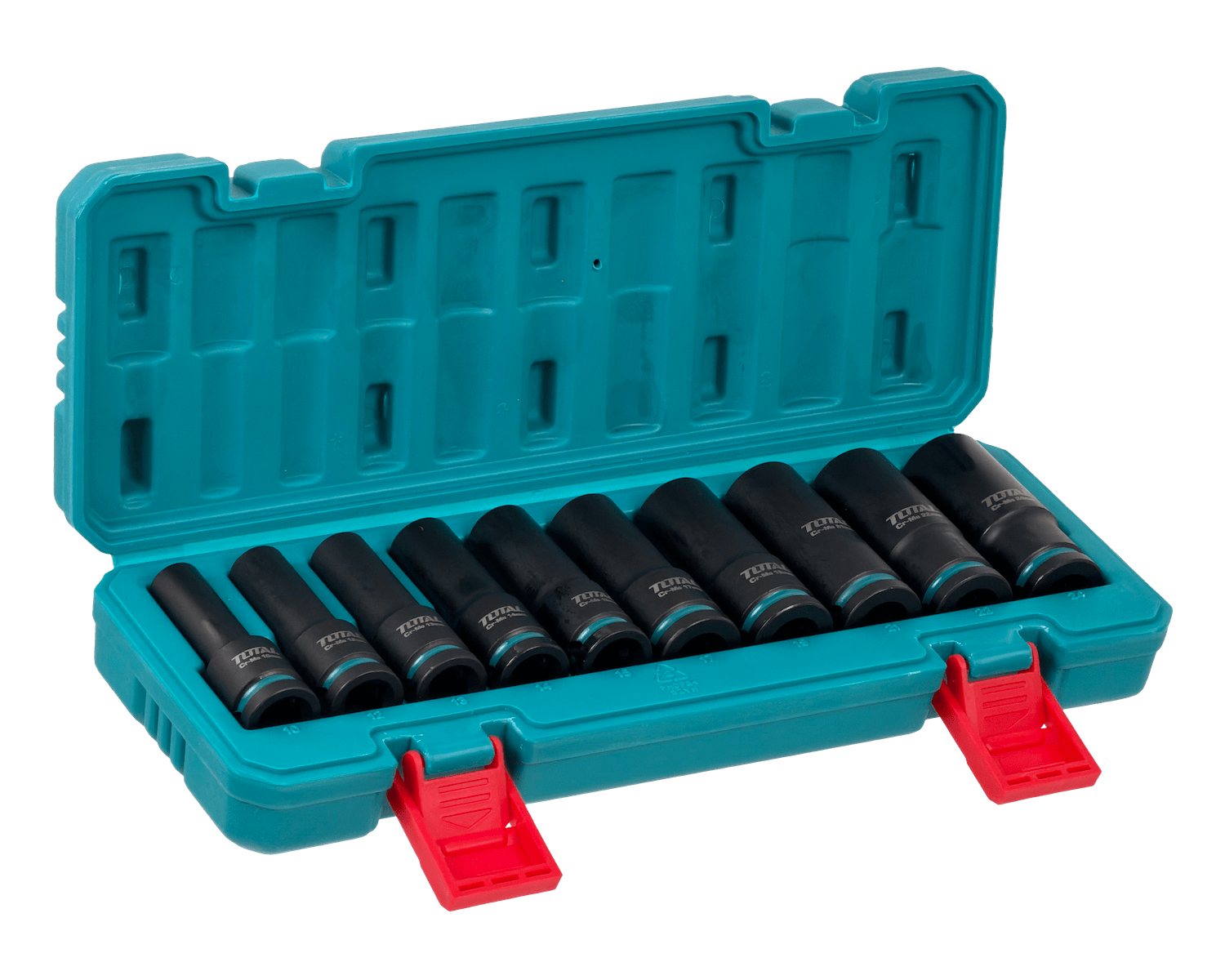 TOTAL Juego Dados Impacto Largo-78mm 10-24mm 10pzas THKISD12102L - Imagen 4
