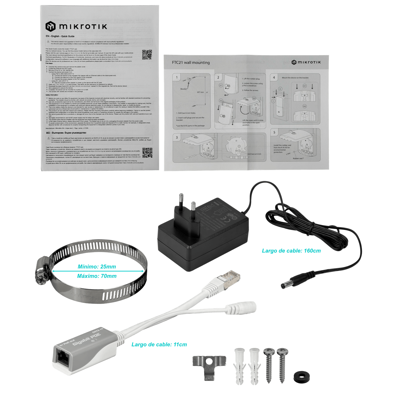 MIKROTIK UPS 2-1000 PoE-in/out SFP-2,5G Converter IP67 - Imagen 9