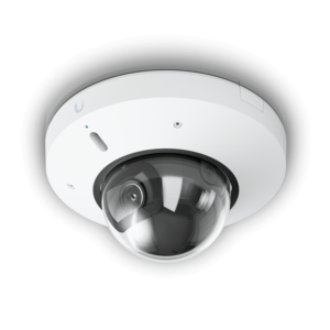 UI Blanco MiniDomo Mic/Spk 8MP IA V56,7º IK08 20m CamaraIP req-PoE