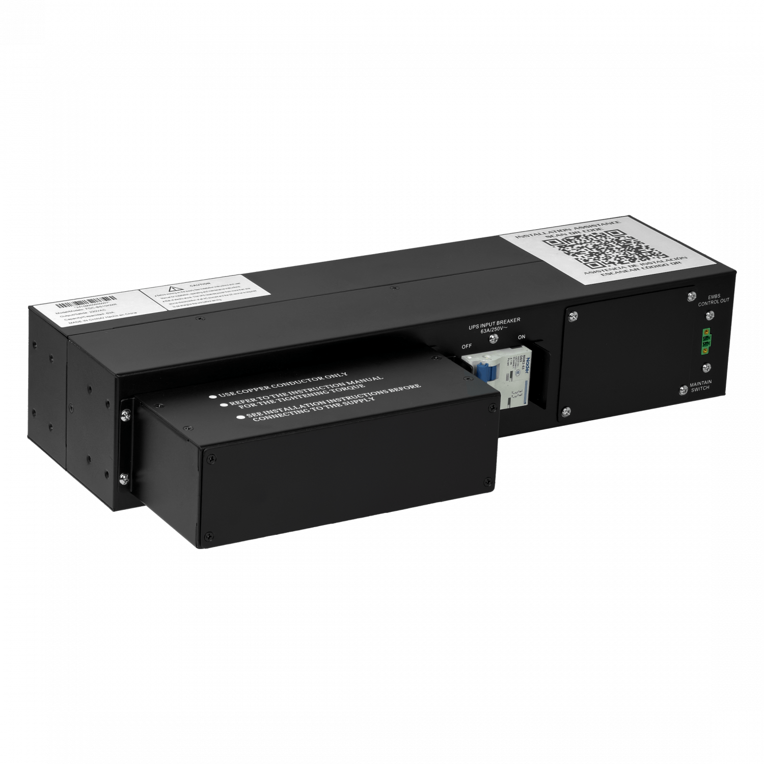 FORZA bypass 1-Fase 63A Conmutador Manual Rack 2U para/UPS 6/10KVA - Imagen 3